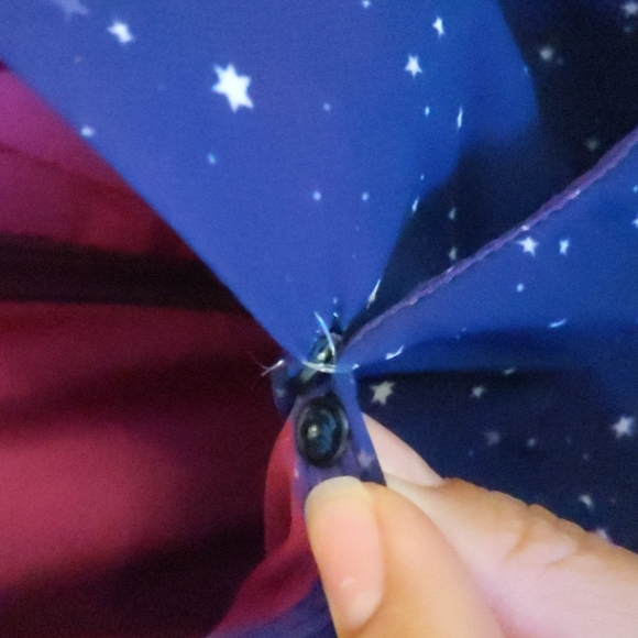 eShakti Galaxy Star Ombre Purple Short Sleeve Wayward Fantasy Dress Sz M/ 10 - Picture 4 of 11